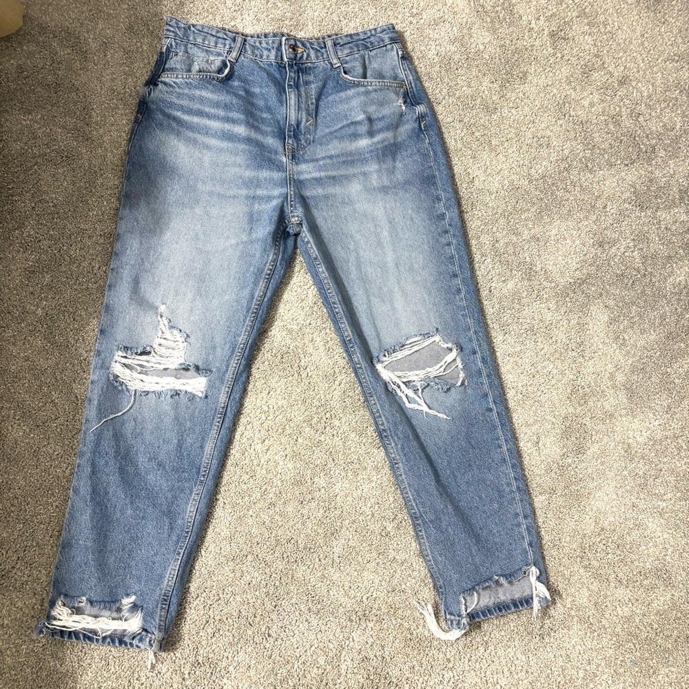 Zara Women’s 4P Classic Blue Distressed Women's Jeans